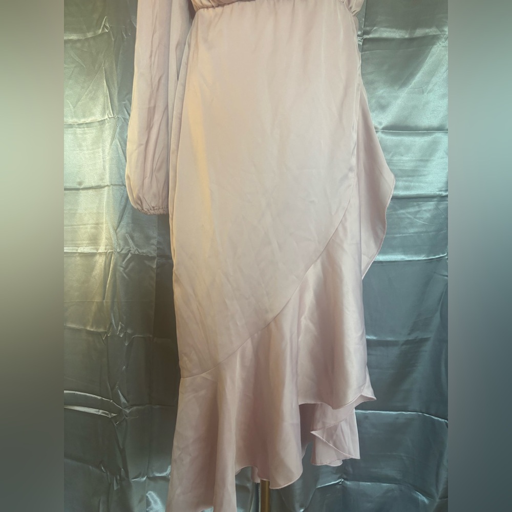 Elegant Pink One-Shoulder Dress - Picture 2 of 8